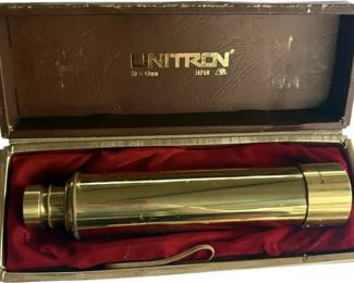 Vintage Unitron 30x40mm Brass Telescope 