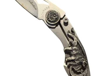 Schrade Pewter Bear Wildlife Series Knife 