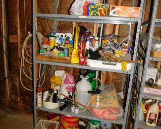 METAL SHELF AND YARD CHEMICALS