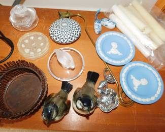 WEDGWOOD & LALIQUE PIECES
