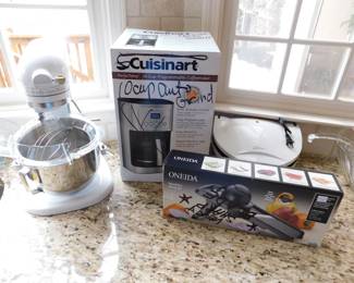 KITCHEN AID MIXER - CUISINART COFFEE MAKER - MANDOLIN
