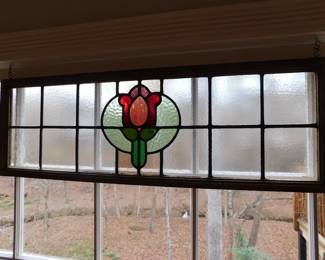 VINTAGE STAINED GLASS WINDOW