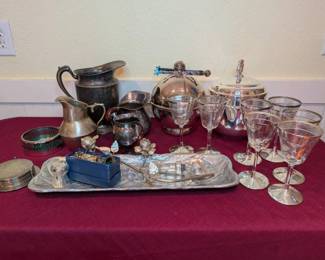 Glass Metal Ware Mystery Lot