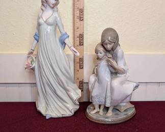 Lladro Unmarked Porcelain Figurines
