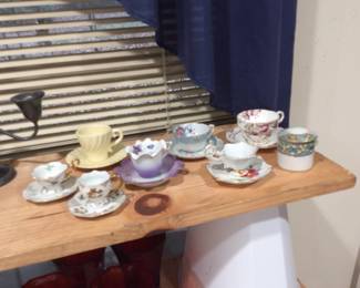 Various tea cups