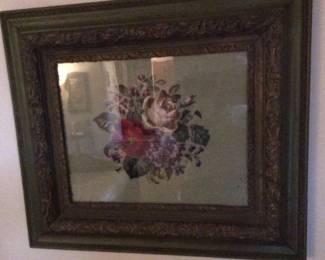 Needlepoint rose art