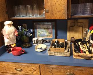 various kitchen utensils