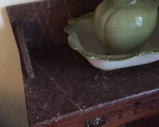 Marble top chest