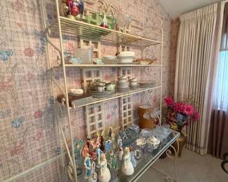 Bakers rack with Antiques