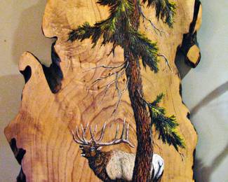 Ray Wayne Waddoups Wood Carved Elk