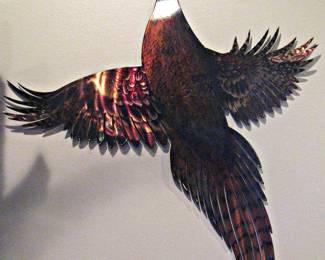 Pheasant Wall Art Rustic Steel
