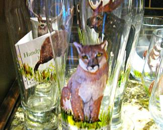 Rustic Lodge Wildlife Beer Glasses