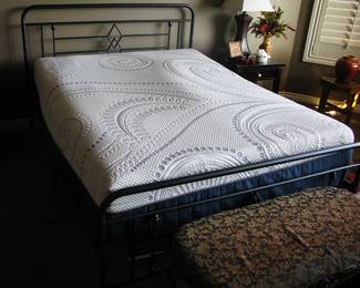 Queen Black Metal Frame with Beauty Rest Mattress