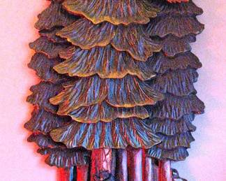Intarsia Wood Art Carved  3' Tall
