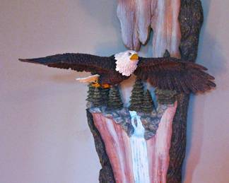 'Vision of Majesty' Eagle Sculpture Masterfully Hand-Sculpted and Fully Dimensional.