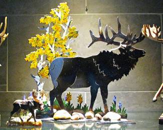 Elk Sculpture Statues / "In His Prime" by Artist Barry Stein