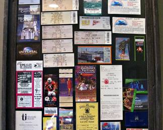 Framed Ticket Stubs to Major Sports Events