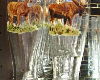 Rustic Lodge Wildlife Beer Glasses