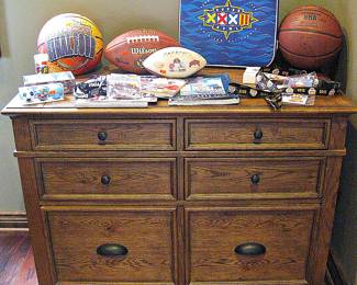 Matching Traditional Wooden Executive File Cabinet with a Rich, Dark Wood Finish