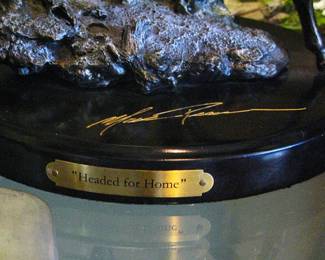 Marc Pierce Signed Sculpture "Headed for Home"