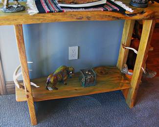 Solid Wood Log live-edge Sofa Table