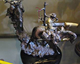 Marc Pierce Signed Sculpture "Headed for Home"