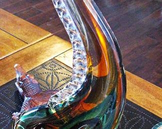 Giraffe Figurine Art Glass Handcrafted Blown Murano