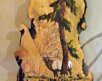Ray Wayne Waddoups Wood Carved Elk