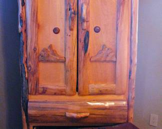 Gorgeous Aspen 3 Drawer/2 Door Armoire, Rustic Log Furniture Piece