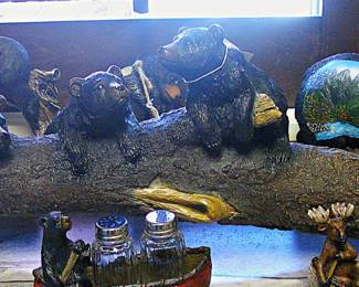 Bear Crossing Sculpture by Black Forest Decor