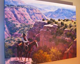 Canvas Print of the Painting "Hard to Get To" by Artist Jack Sorenson Old West Lifestyle and Cowboy Culture