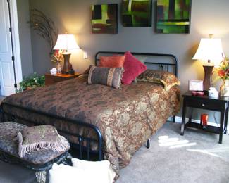 Queen Black Metal Frame with Beauty Rest Mattress