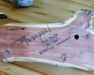 Artist Signed Cedar Wood Fish Wall Art Sculpture