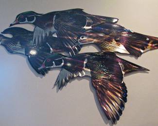 Steel Wall Art of Wood Ducks