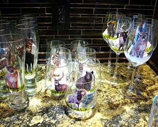 Rustic Lodge Wildlife Glasses