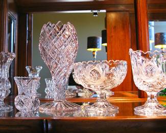 Crystal Vase and other Cut Crystal