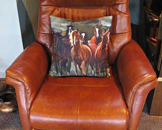 Very Nice Leather Power Recliner