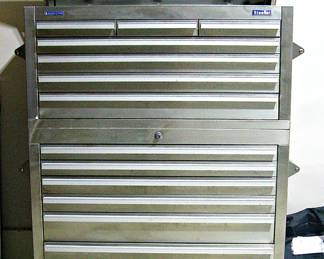 Steel Tek 16 Drawer Stainless Steel Rolling Tool Chest