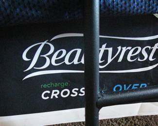 Queen Black Metal Frame with Beauty Rest Mattress