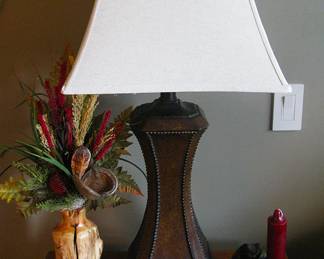 Archer Brown with Black Nail Heads Lamp Set of 2