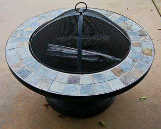 Pair of Large Fire Pits Natural Stone "Like New"