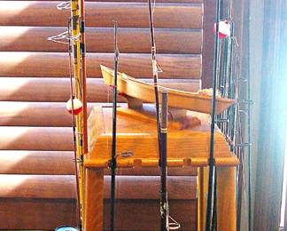 Wood Rod and Reels Holder