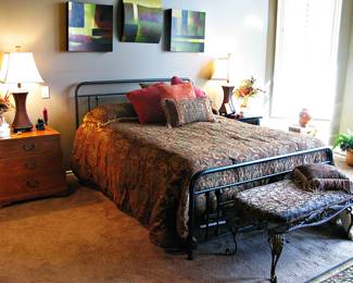 Queen Black Metal Frame with Beauty Rest Mattress