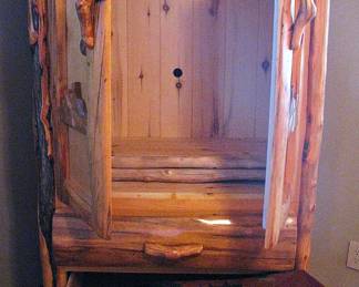 Gorgeous Aspen 3 Drawer/2 Door Armoire, Rustic Log Furniture Piece