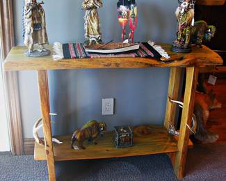 Solid Wood Log live-edge Sofa Table