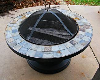 Pair of Large Fire Pits Natural Stone "Like New"