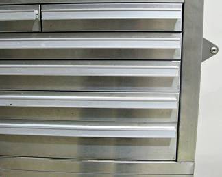 Steel Tek 16 Drawer Stainless Steel Rolling Tool Chest