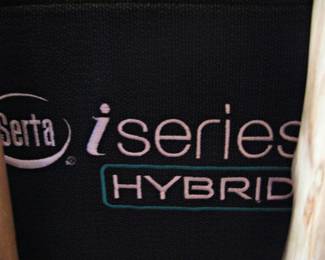 Rust Valley Red Cedar Double Rail Queen Bed with Serta i Series Hybrid Mattress