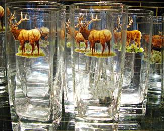 Rustic Lodge Wildlife Glasses
