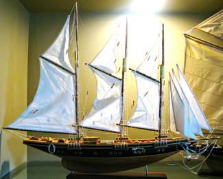  Wooden Model of the Atlantic Three-Masted Schooner Yacht "Awesome Christmas Gift" or Collector